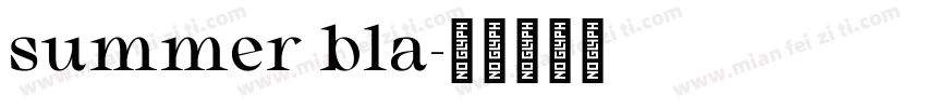summer bla字体转换